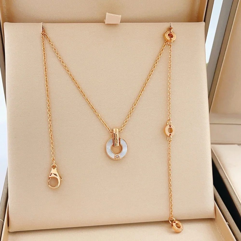 Bulgari Gold Circle Pendant Necklace - Picture 7 of 7